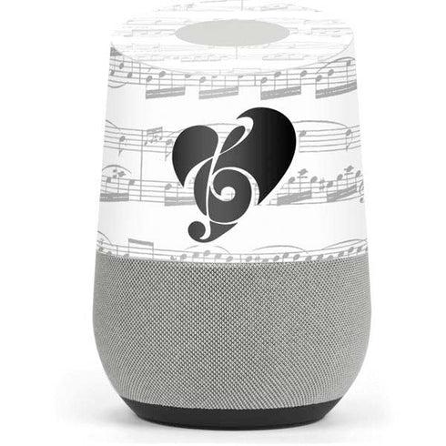 BW Musical Notes Google Home Skin